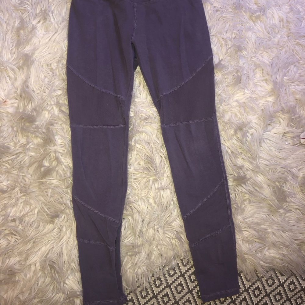 Purple mesh leggings